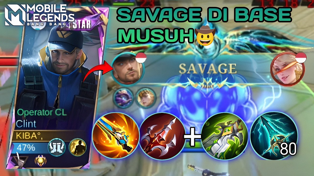 INI DIA BUILD CLINT TERSAKIT AUTO SAVAGE 🔥#moskovgameplay #mlbb