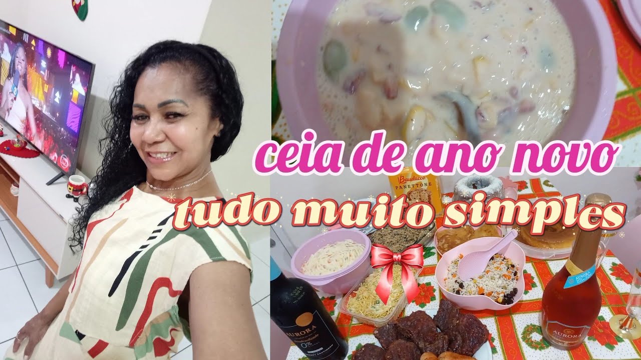 Preparei minha ceia de ano novo tudo muito simples