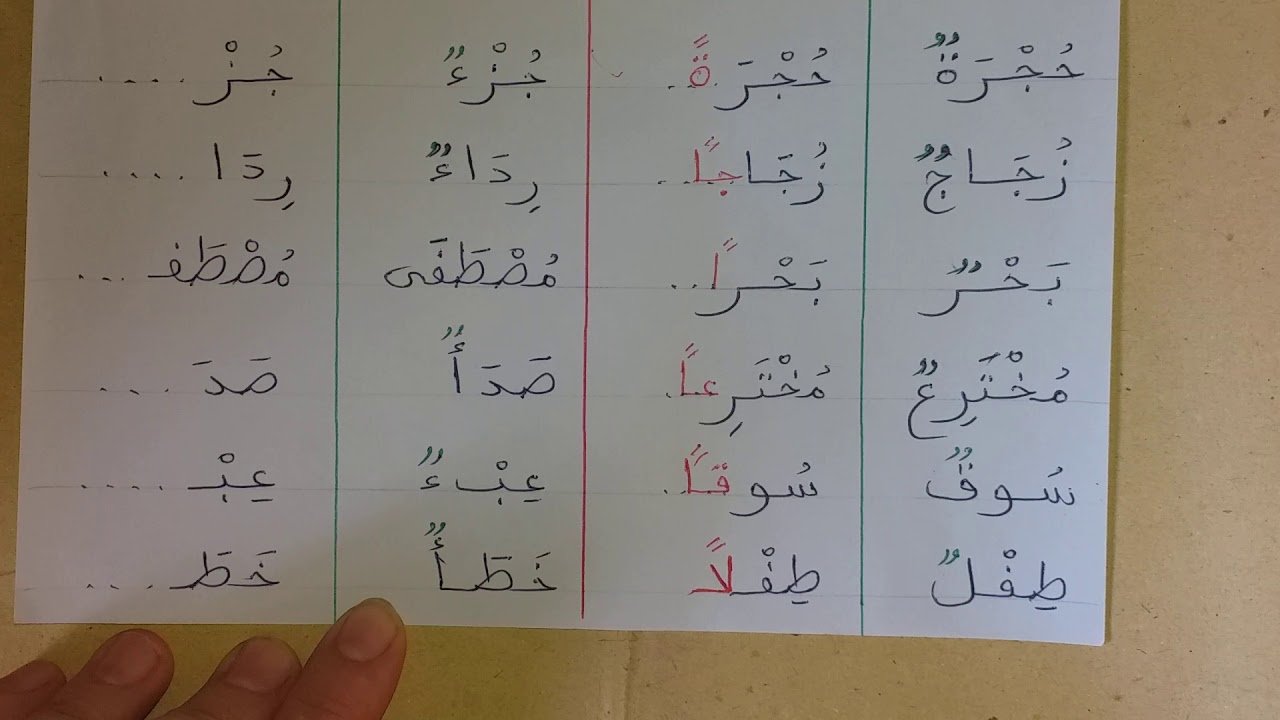 إملاء: تنوين النصب
