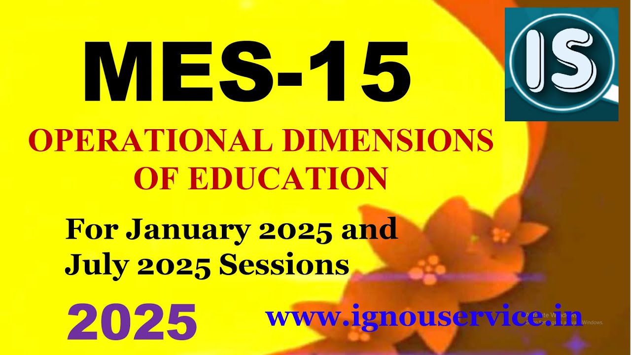 IGNOU MES-15 Solved Assignment 2025 For January & July 2025 Session