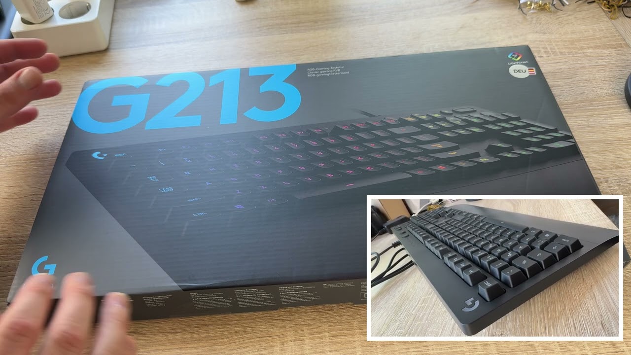 Logitech G213 Prodigy Gaming-Tastatur RGB-Beleuchtung, Programmierbare G-Tasten Unboxing & Anleitung