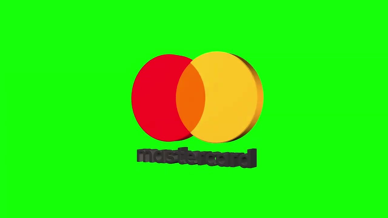 MasterCard Logo Icon Revolving 3D Animation Loop on Green Screen | 4K | FREE TO USE