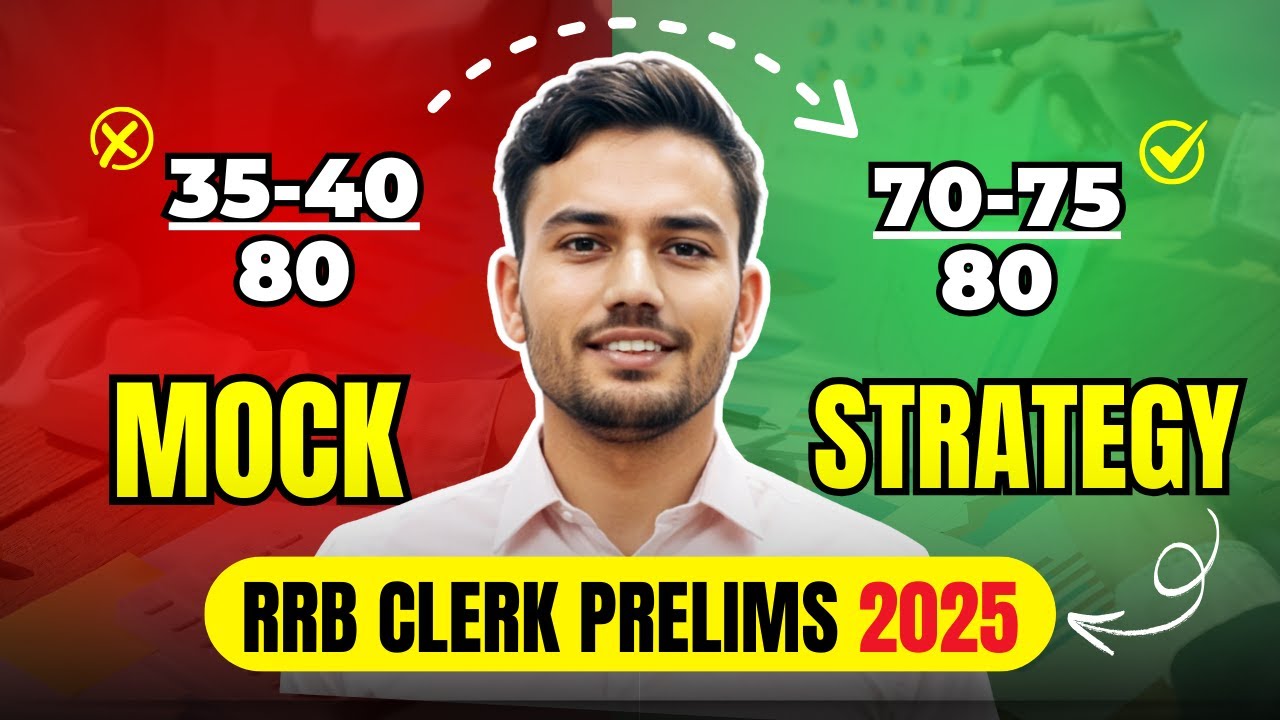How to score 75+ in RRB Clerk Prelims 2025 | Must-Watch Tips and Mock Strategy | By Nagesh Sir