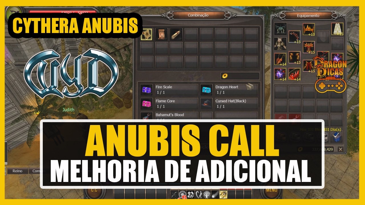 WYD GLOBAL: Anubis Call - Caça aos Dragões e Melhoria de Adicional da CYTHERA ANUBIS