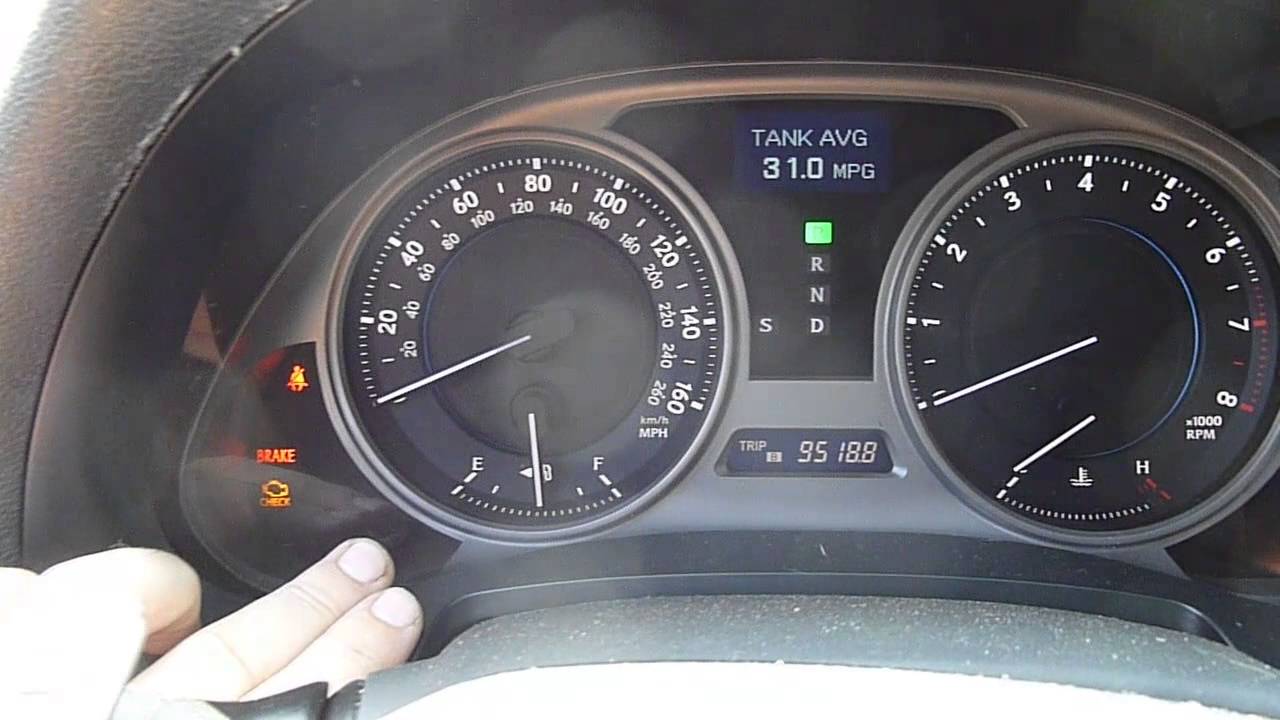 Сброс индикатора замены масла | Lexus IS250 и IS350