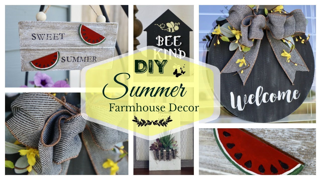 Summer Farmhouse Decor DIY's | 4 EASY & BUDGET Friendly Projects
