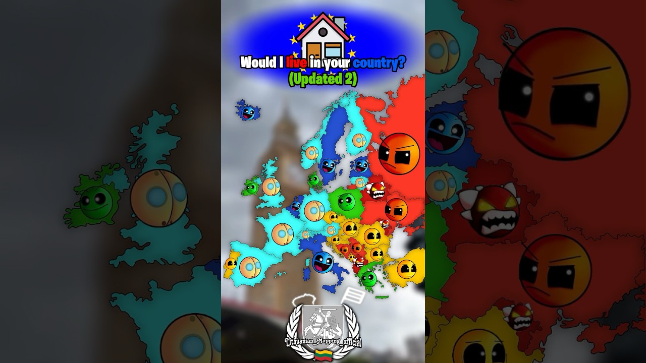Я бы жил в вашей стране? (Обновлено 2) #география #карта #карты #Европа #картографирование