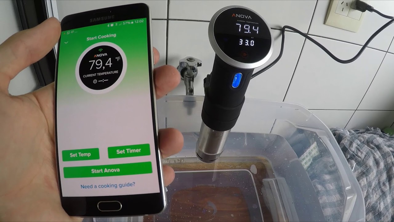Setting up and using the Anova Sous Vide for the first time
