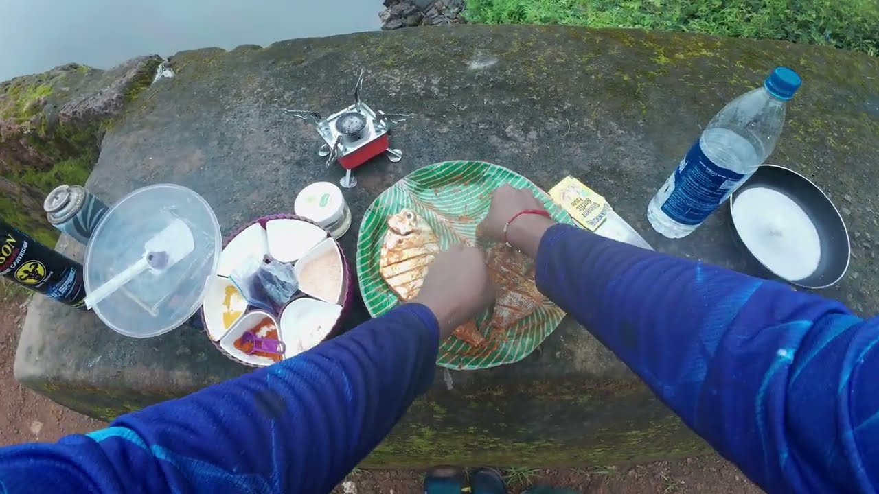 मासे पकडुन केले जाग्यावर फ्राय | Catch and cook | जागेवर काम पचीस