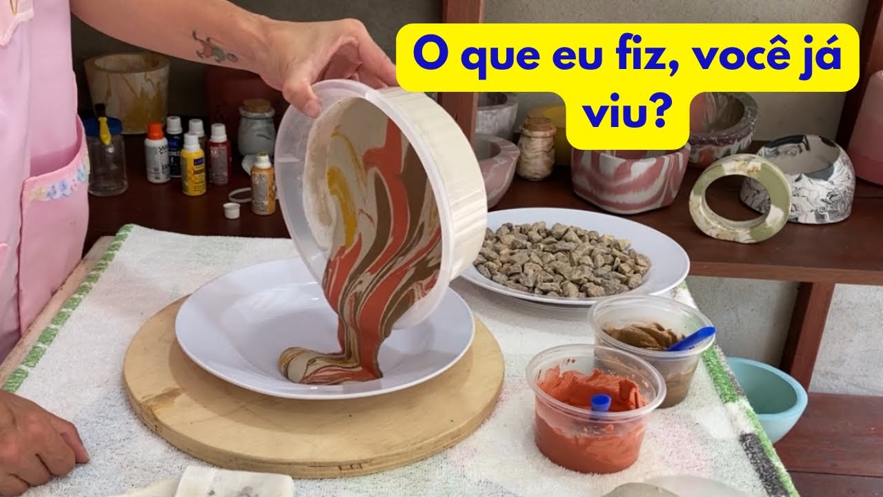 Como fazer a cor Salmão, Marrom Telha e Ocre na Argamassa AC3 | Descanso de colher 