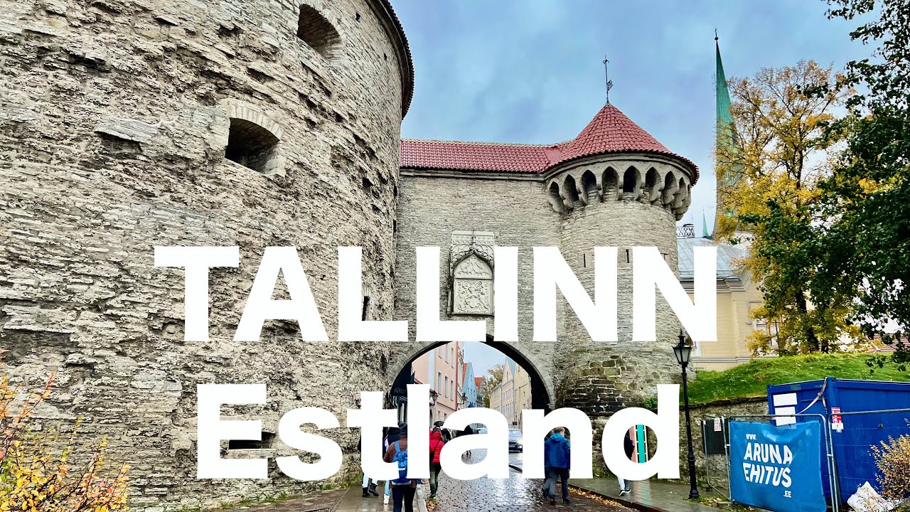 Stadtrundgang in Tallinn - Estland ein Mittelalterliches Stadt HDR