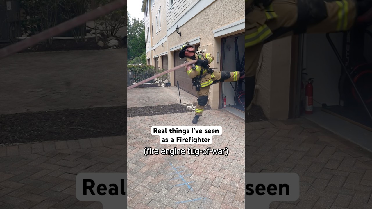 Real things I&rsquo;ve seen as a Firefighter. Better be fast on your feet in this job #firefighter #hose