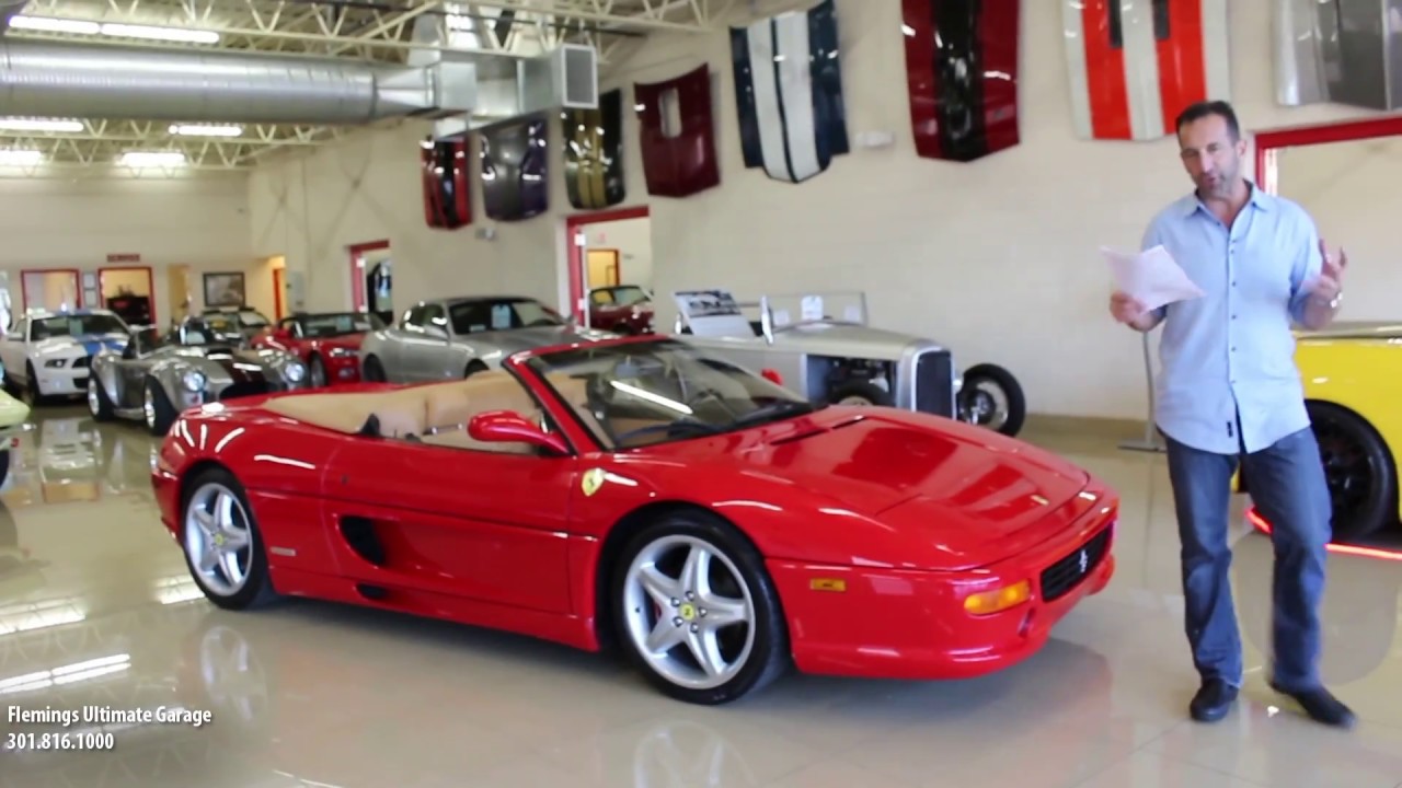 99 FERRARI F355 F1 SPIDER for sale with test drive, driving sounds, and walk through video