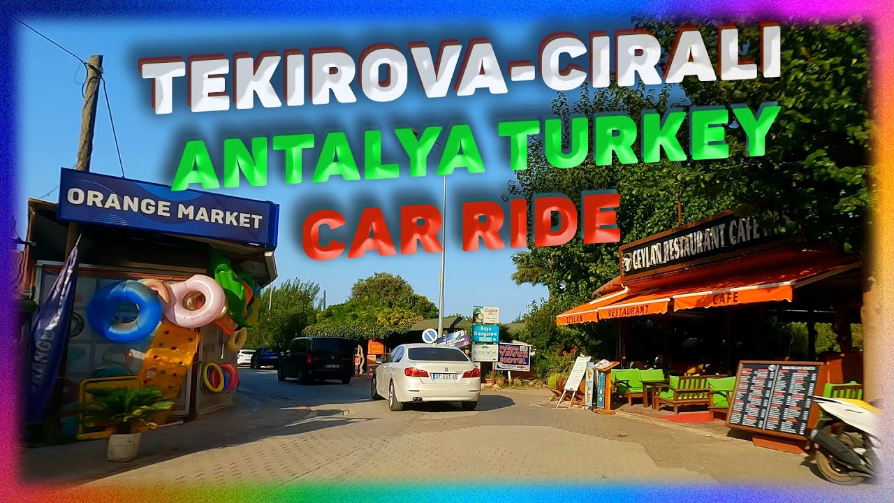 Road Trip From Tekirova Town To Cirali Village. Antalya. Turkey. Car Ride.