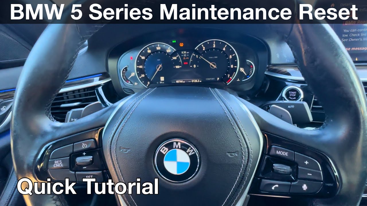 Как сбросить данные по обслуживанию BMW 5 серии 2019 года / Обслуживание тормозов / 530i 540i 530...