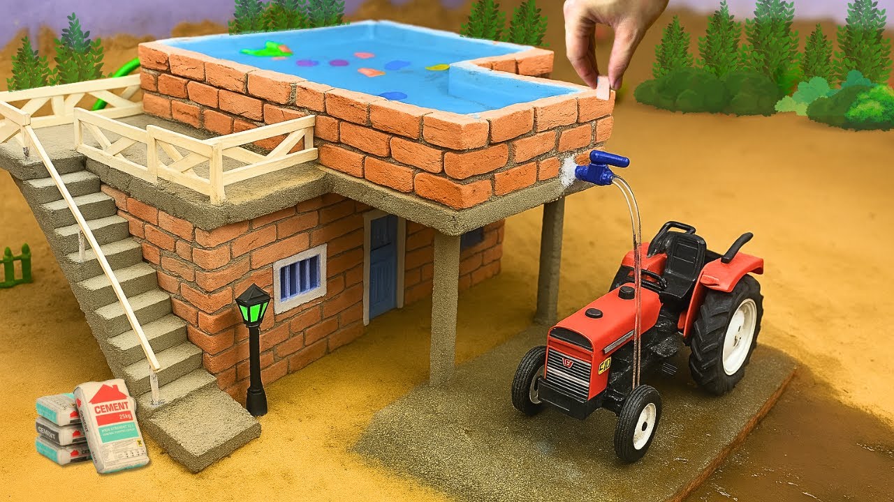 Incredible DIY Science Project | Rooftop Pool and Tractor Wash Build @MinutiaCreator​