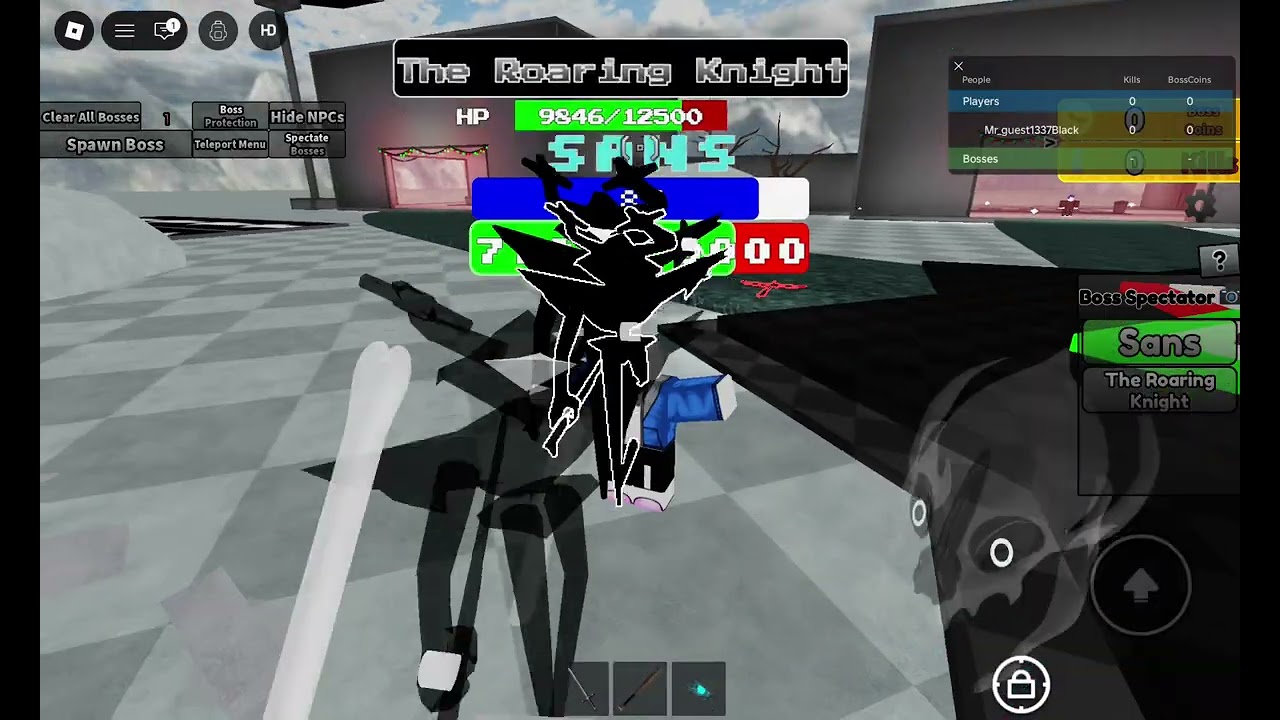 Sans vs the roaring knight 