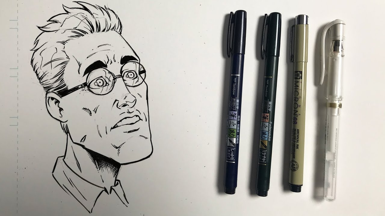 Inking Comic Art with Tombow Brush Pens