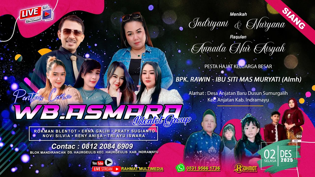 🔴[LIVE SIANG] PENTAS CERIA WB.ASMARA || DSN. SUMURGALIH - ANJATAN BARU || SELASA, 02 DESESMBER 2025