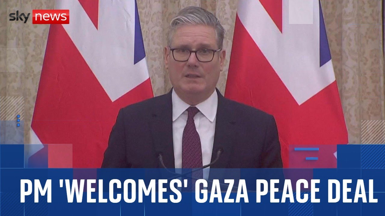 Starmer 'strongly welcomes' Gaza peace deal