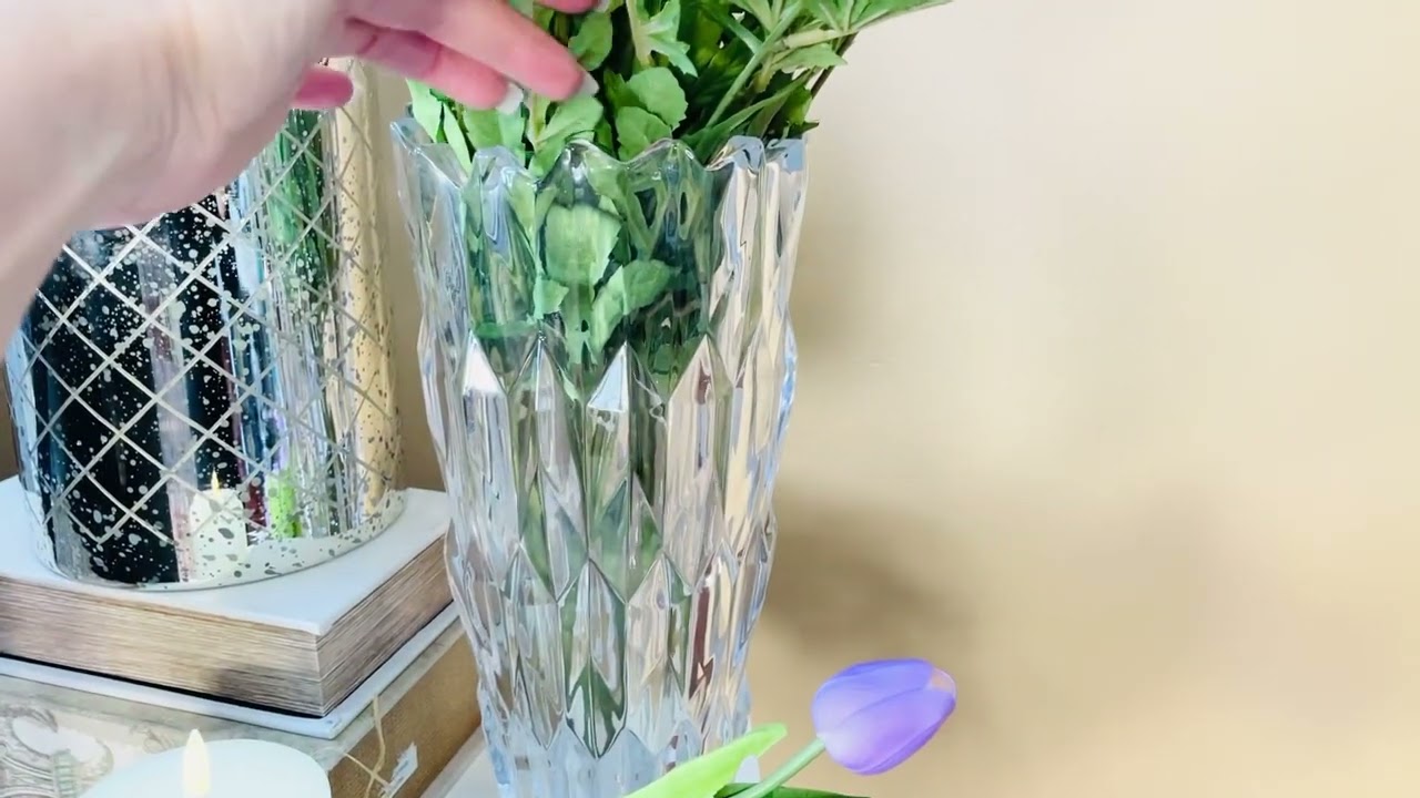 Faceted Glass Vase