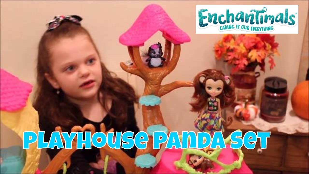 Enchantimals Playhouse Panda Set Toy Review for Kids - Mattel Enchantimals Dolls - SavyandJackTV