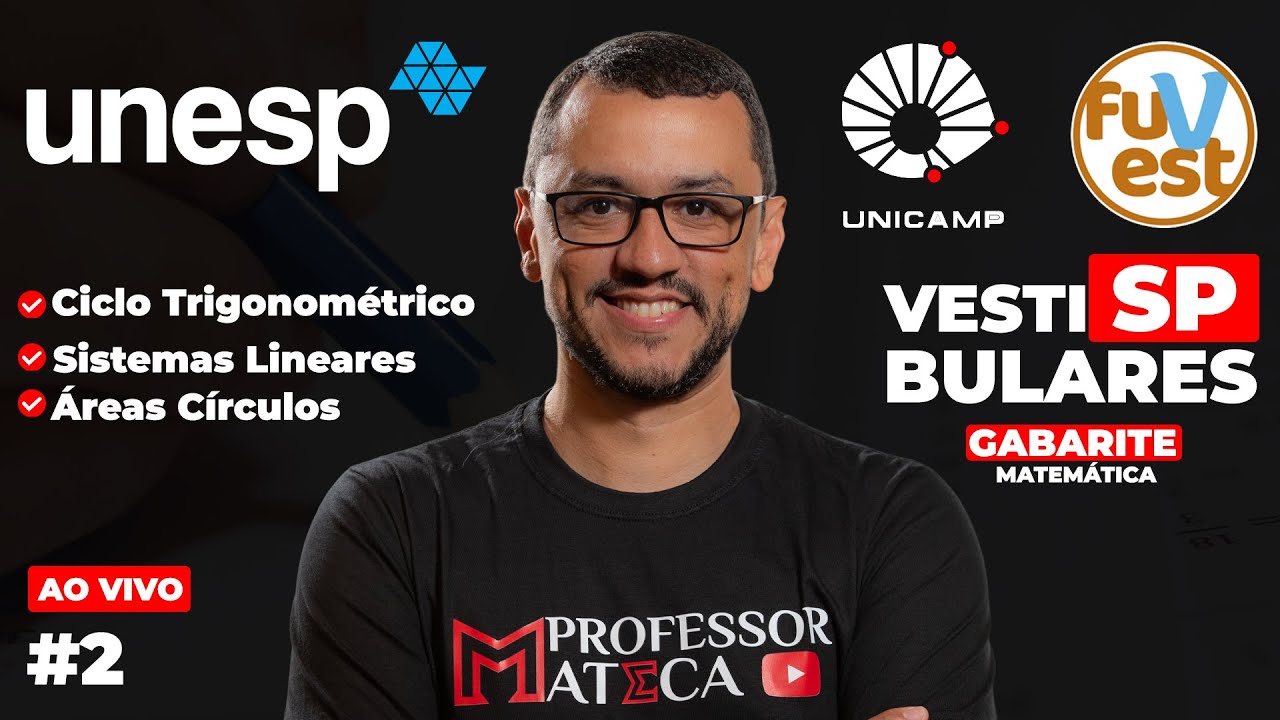 UNESP, FUVEST e UNICAMP 2025 | Ciclo Trigonométrico, Sistemas Lineares e Áreas de Círculos #2