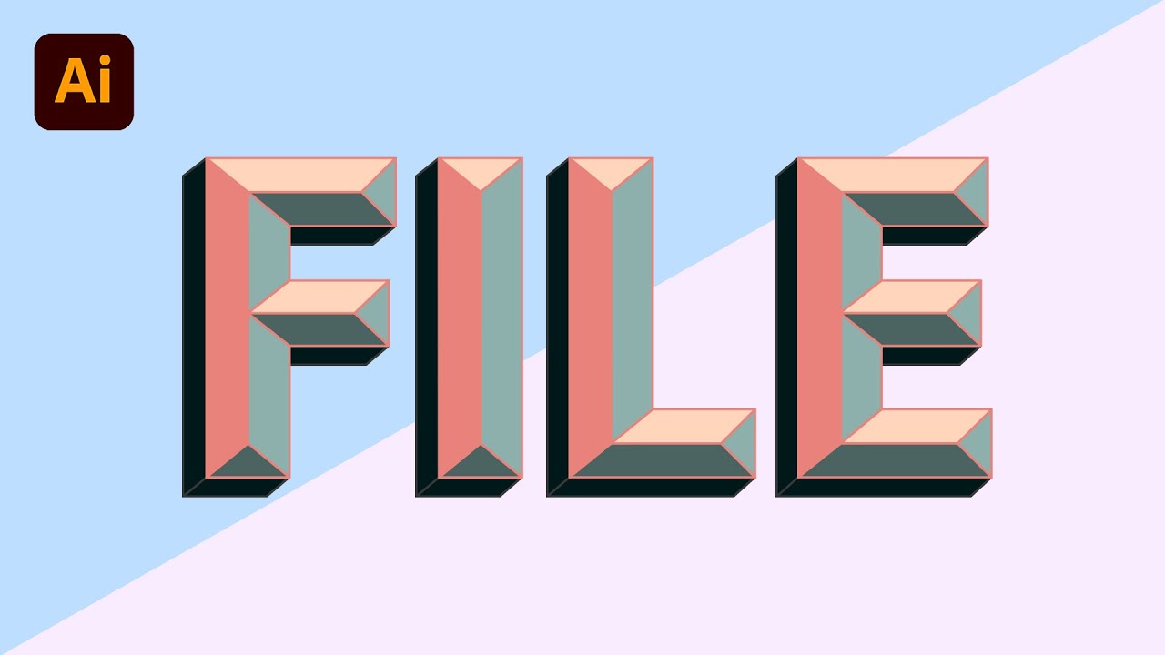 The easiest trick for 3D effect in Adobe Illustrator | Tutorial
