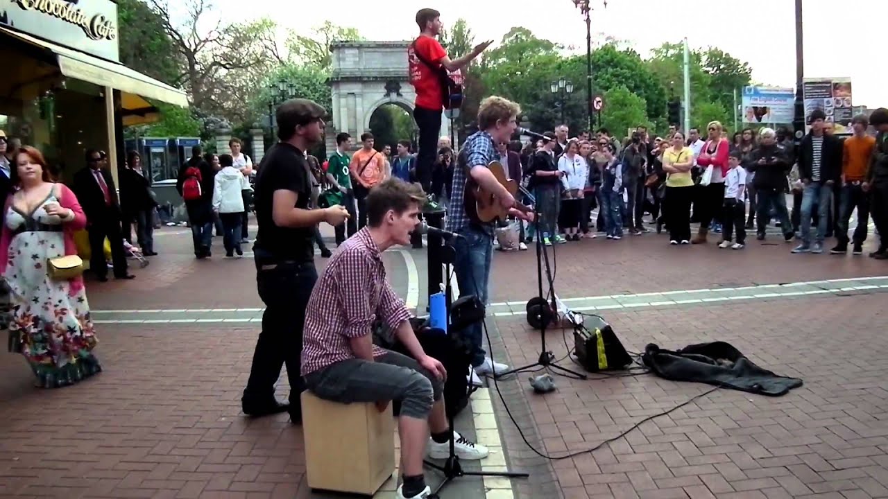 Harry and Alfie - Busking on Grafton Street