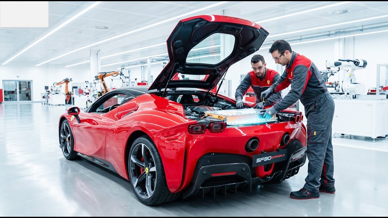 Building the Ferrari SF90 Stradale: High-Voltage Battery & Hybrid System Assembly Revealed