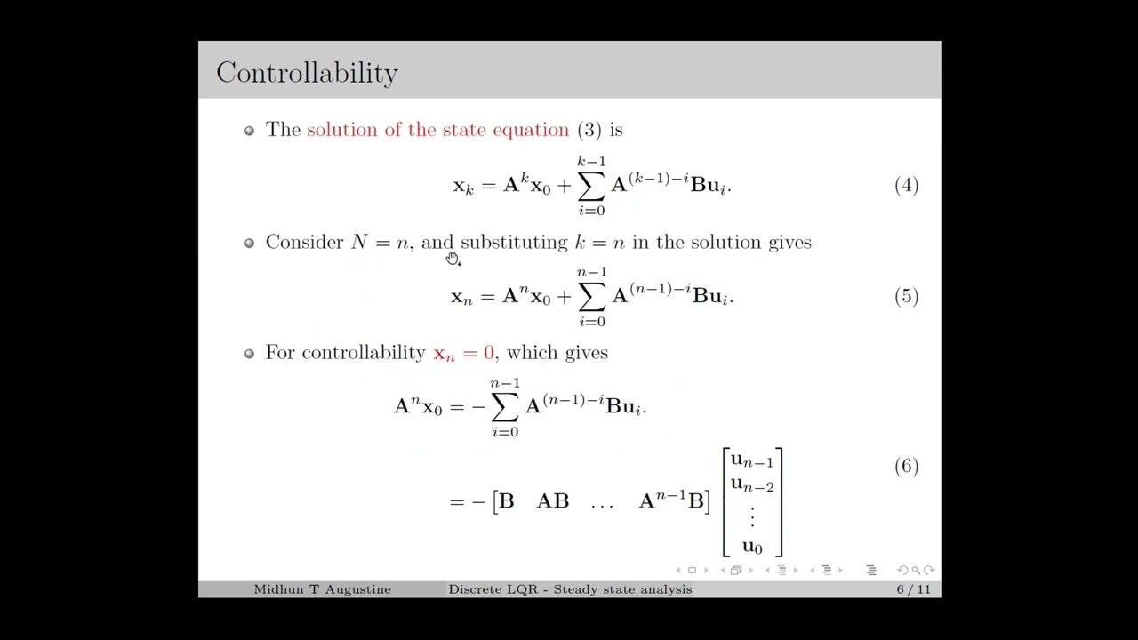 6: Discrete LQR - Steady state analysis