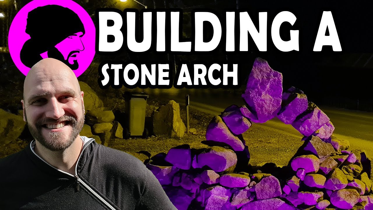 Building a stone arch, with natural rocks