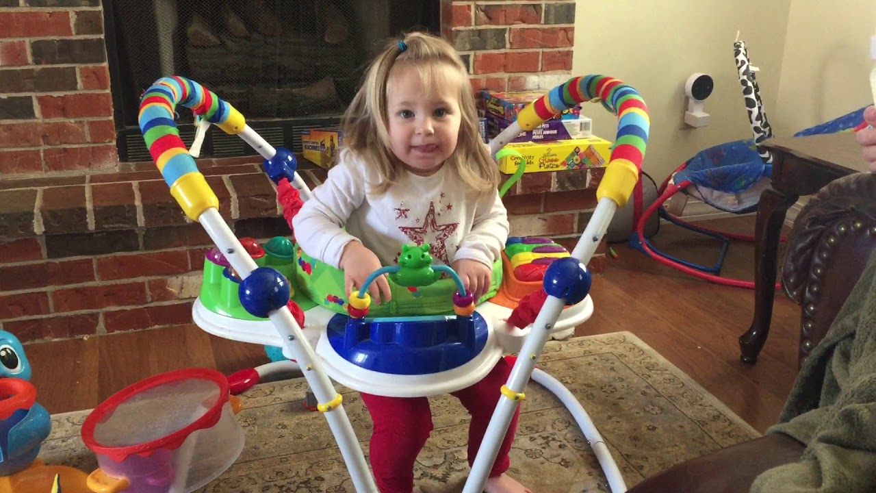 Ella stuck in the bouncer