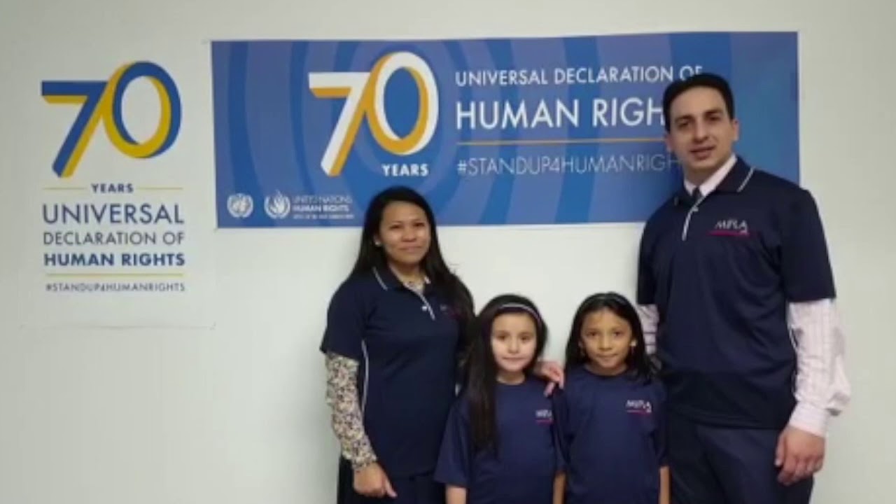 MIRA USA, United States, reading article 15 of the UDHR in English