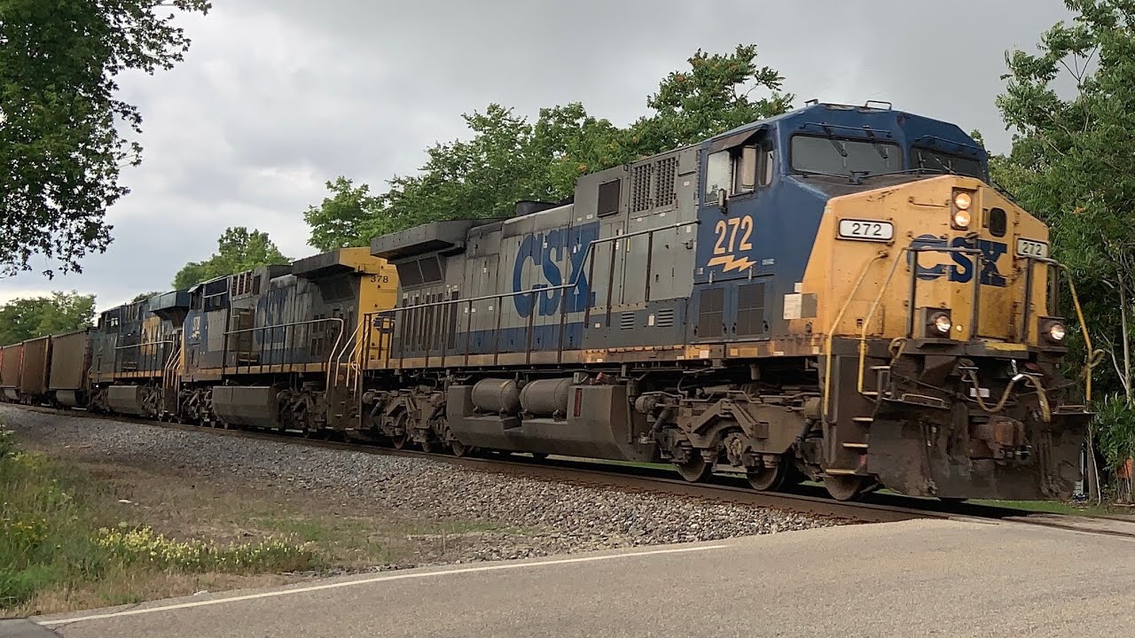 CSX N660 loaded coal train for St Clair through Imlay City Michigan