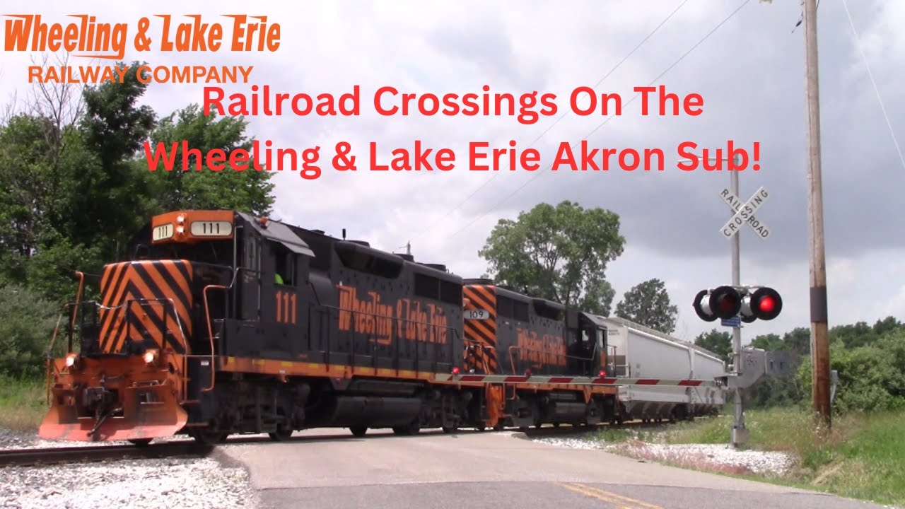 Railroad Crossings on the Wheeling & Lake Erie Akron Sub