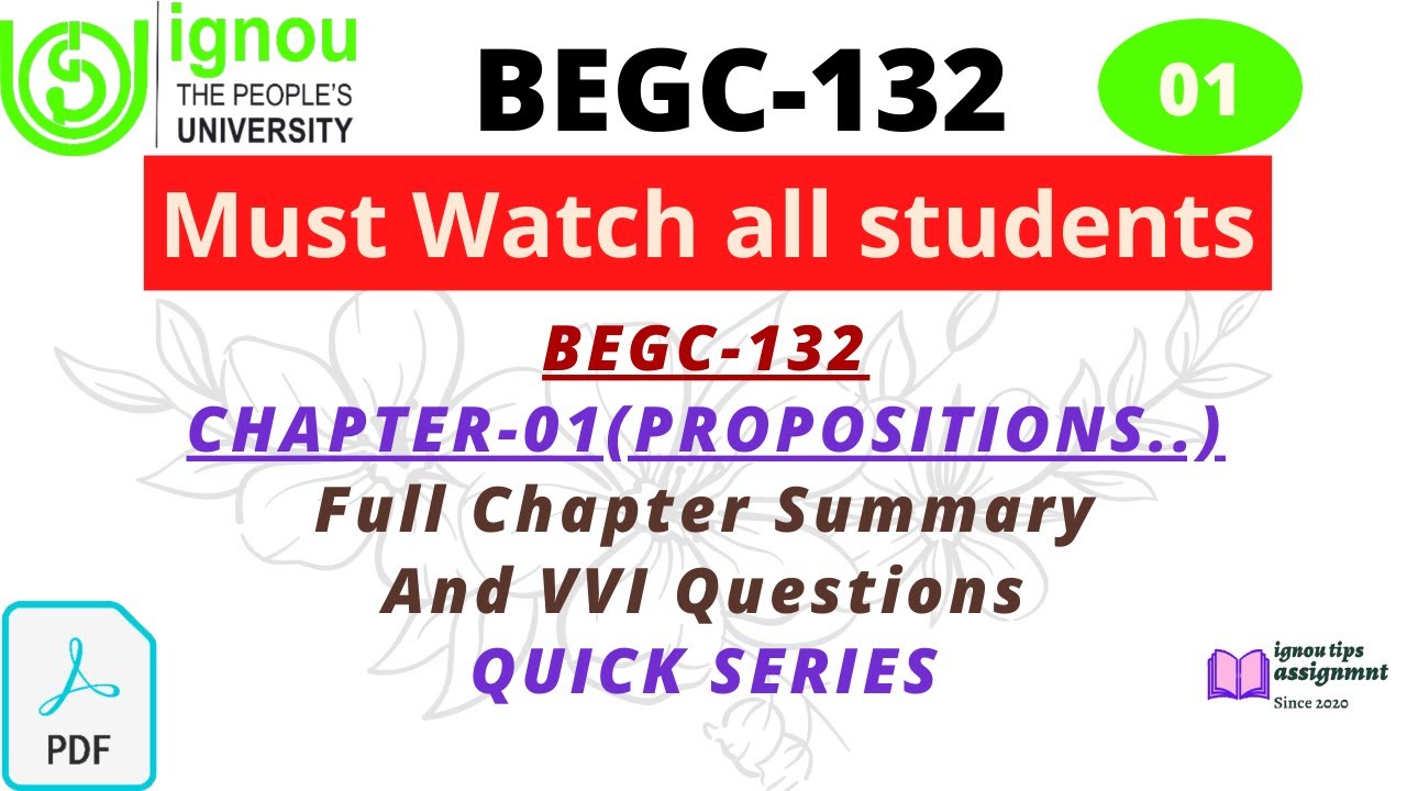 Day-01, CHAPTER-01 BEGC-132 CHAPTER-01 (