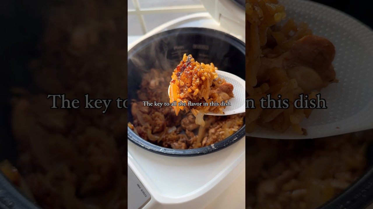 Adobo Chicken Rice in a Rice Cooker