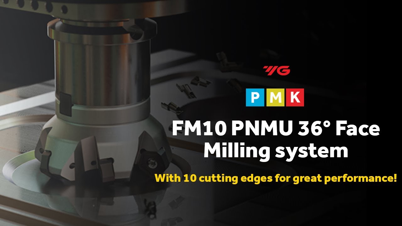 20% FASTER SPEEDS VS 45° Face Mills with YG-1's PNMU 36° Face Mill!