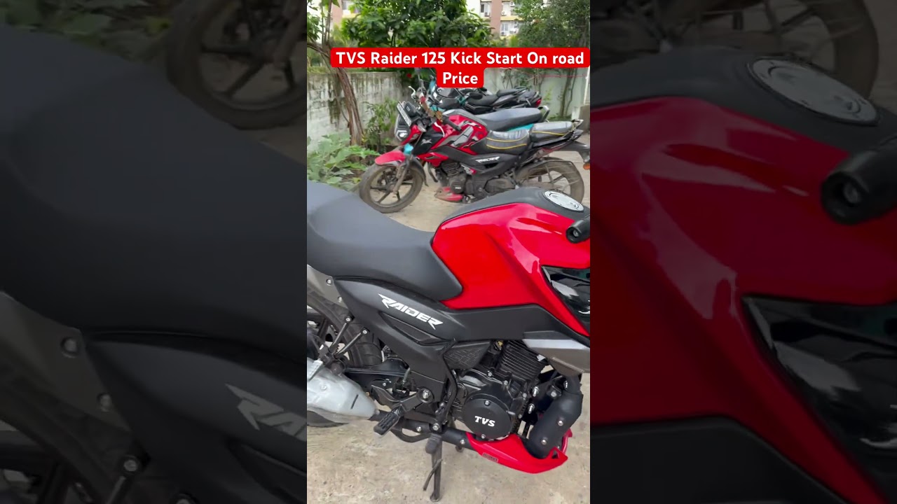 2025 TVS Raider 125 Kick Start On road Price #raider125 #shorts