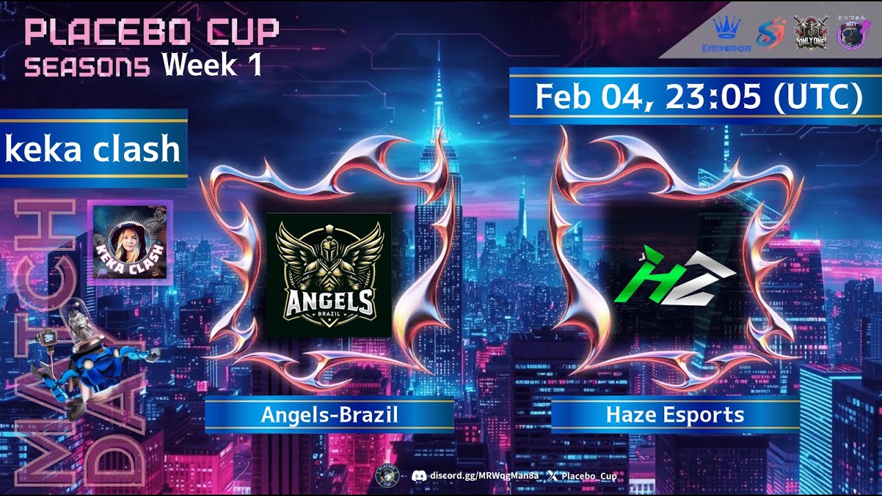 🔴 Angels-Brazil 🆚 Haze Esports - PLACEBO CUP  - CLASH OF CLAS  🚀
