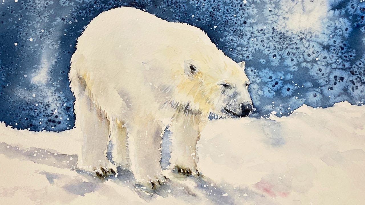 How To Use Salt - Watercolour Polar Bear Tutorial