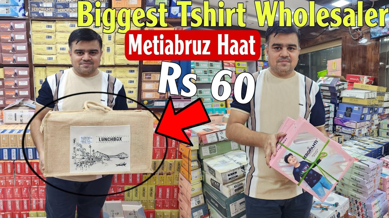 Biggest Tshirt Wholesaler in Metiabruz Haat | Lunch Box, Heropanti..