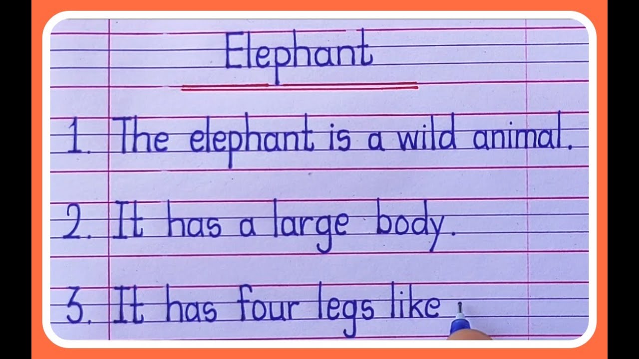 10 Lines On Elephant In English l Essay on elephant in English 10 lines