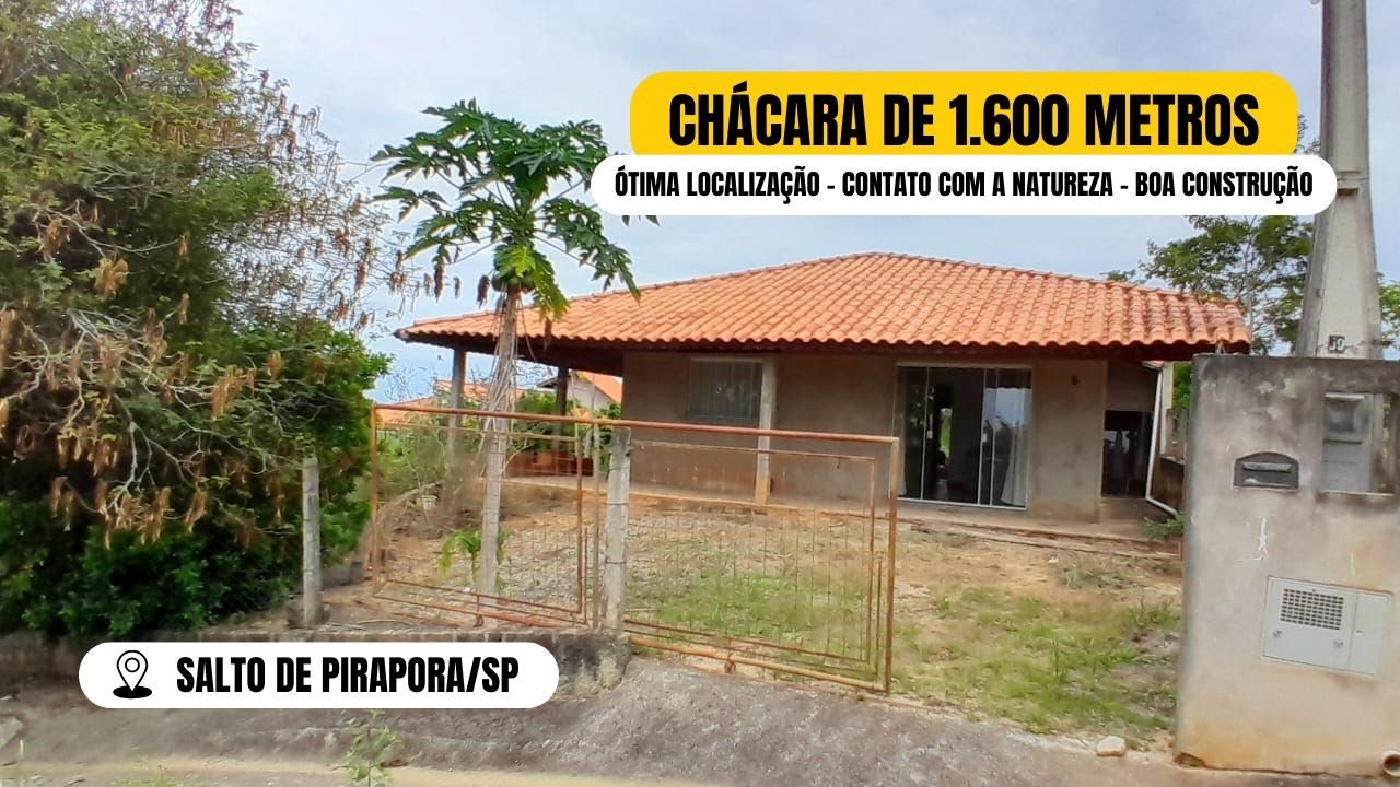 CHÁCARA DE 1.600 METROS - SALTO DE PIRAPORA/SP