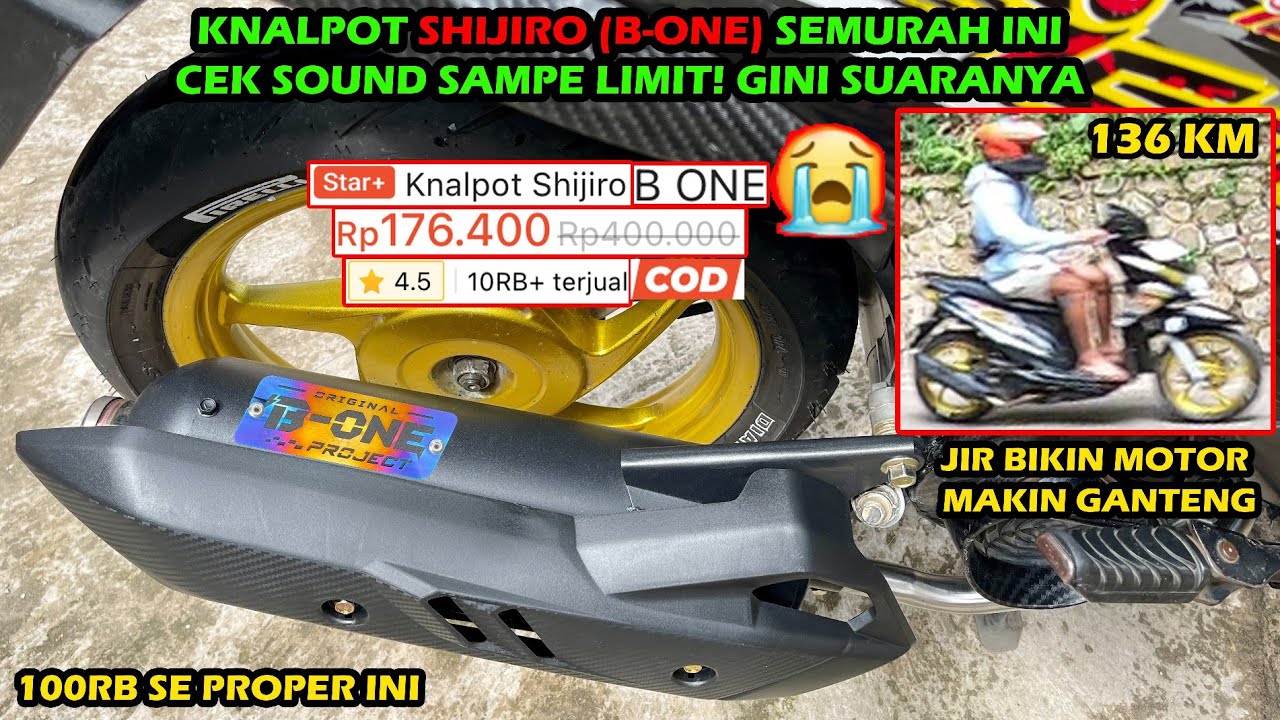 Nyobain Knalpot Viral Shijiro B-One Sarteng 100Rb-An Full System Di Motor Beat Std Kirian