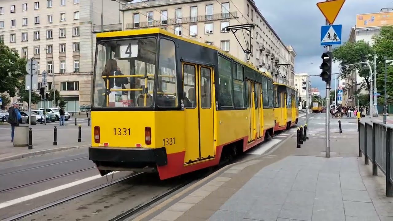 (Tramwaje Warszawa) 2x Konstal 105Na skład 1332+1331 [🚋4 » Annopol (Trasa skrócona)]