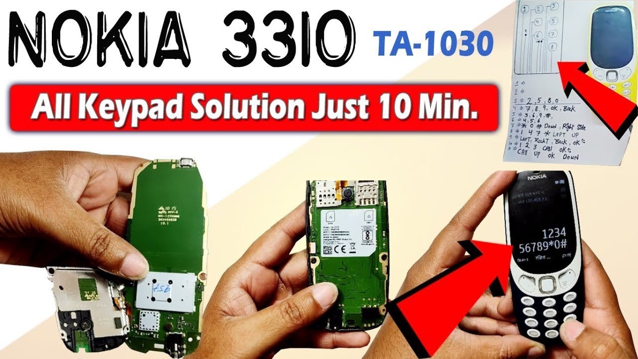 Решение для клавиатуры Nokia 3310. Нокиа 3310 (ТА-1030)