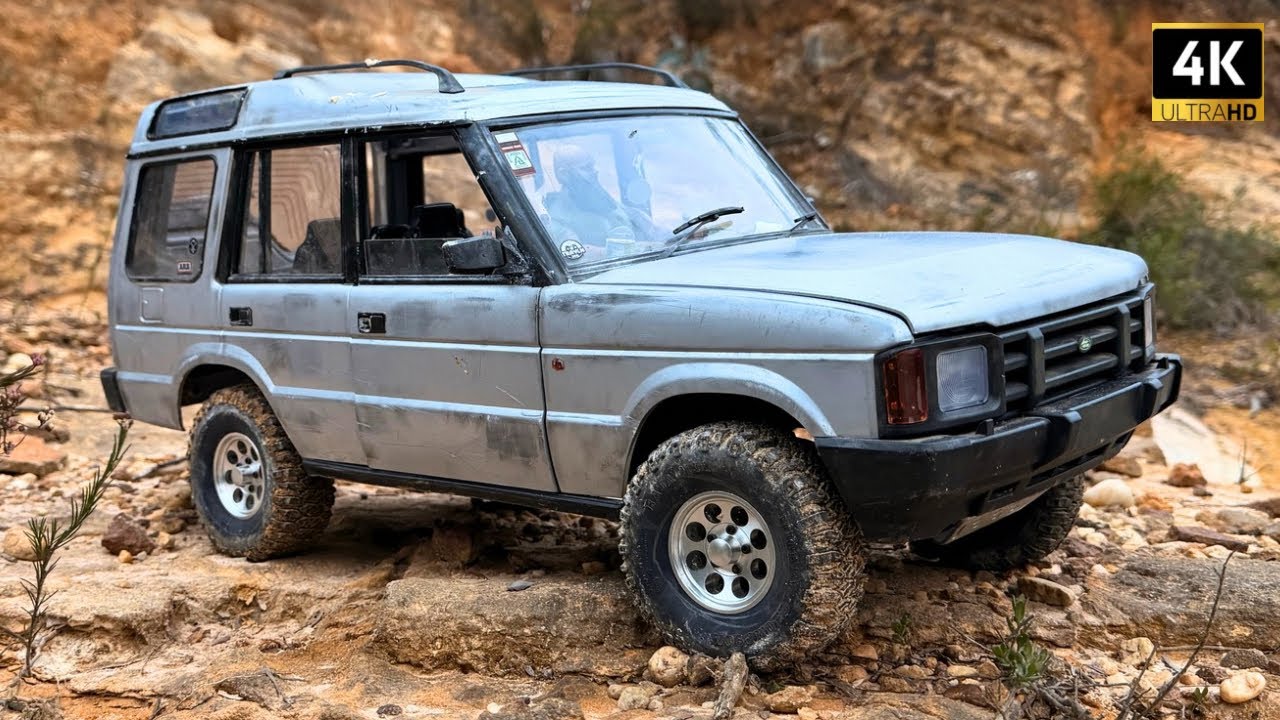 Big Screen RC 4K Video: ASMR RC Scale Driven 1:10 Scale Land Rover Discovery #rccrawler #scalerc