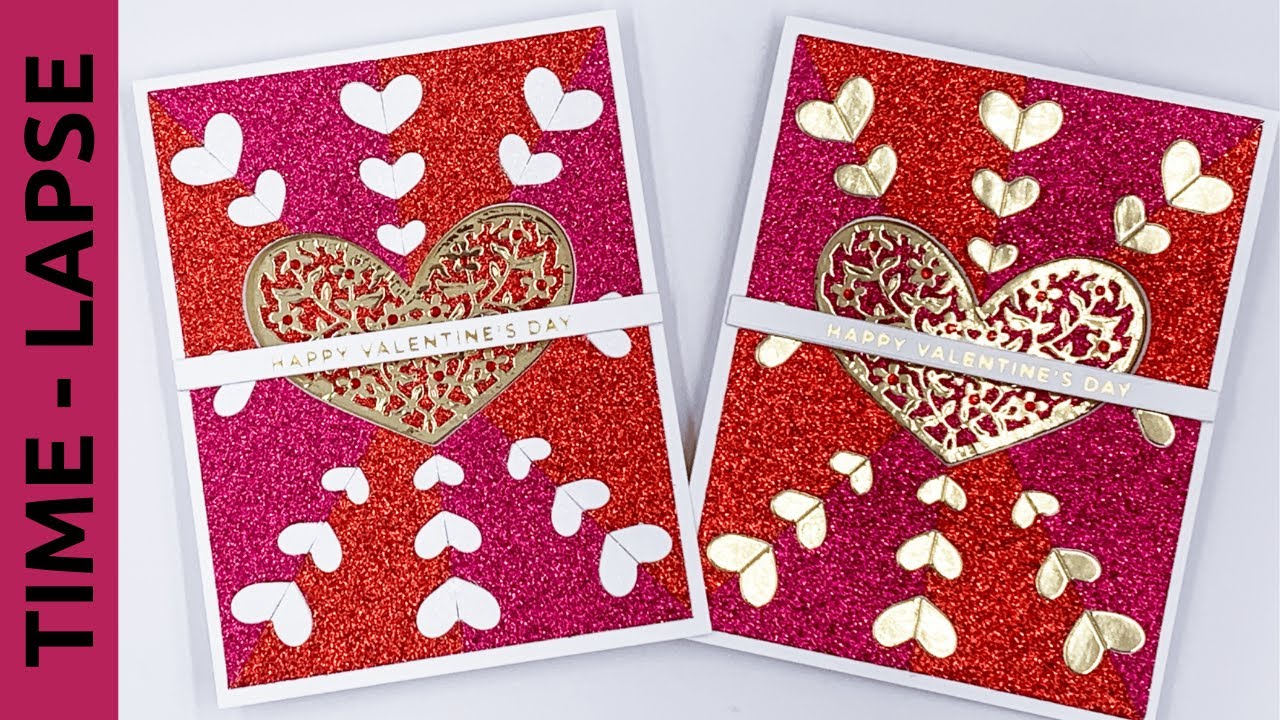 Surprise Window Card With Spellbinders "A Lotta Heart" die set